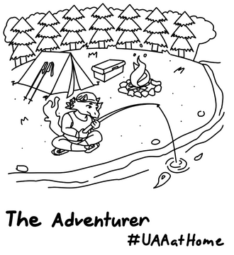 UAA at Home - The Adventurer | Covid-19 Campaign | Vector