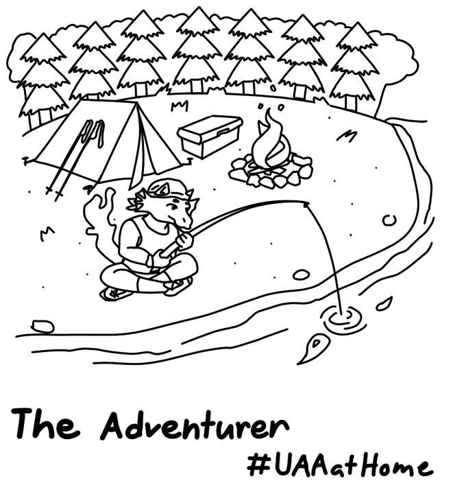 UAA at Home - The Adventurer | Covid-19 Campaign | Vector