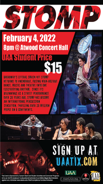 STOMP | UAA Concert Board | Facebook Event Image