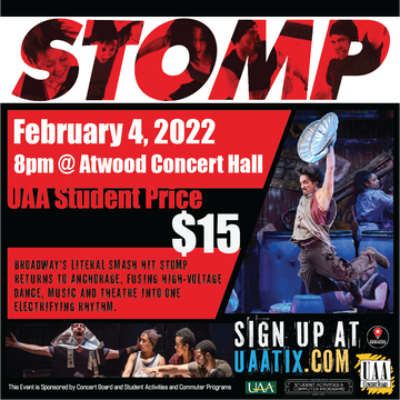 Stomp | UAA Concert Board | Social Media Square