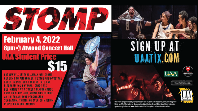 STOMP | UAA Concert Board | Facebook Cover